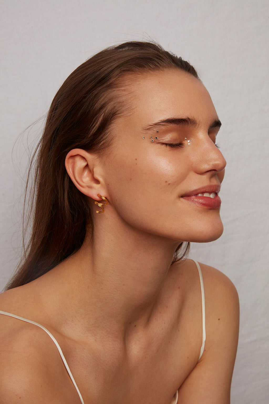 Spiral Gold Plated Earrings