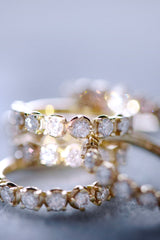 Band 18K Guld Ring m. Diamanter