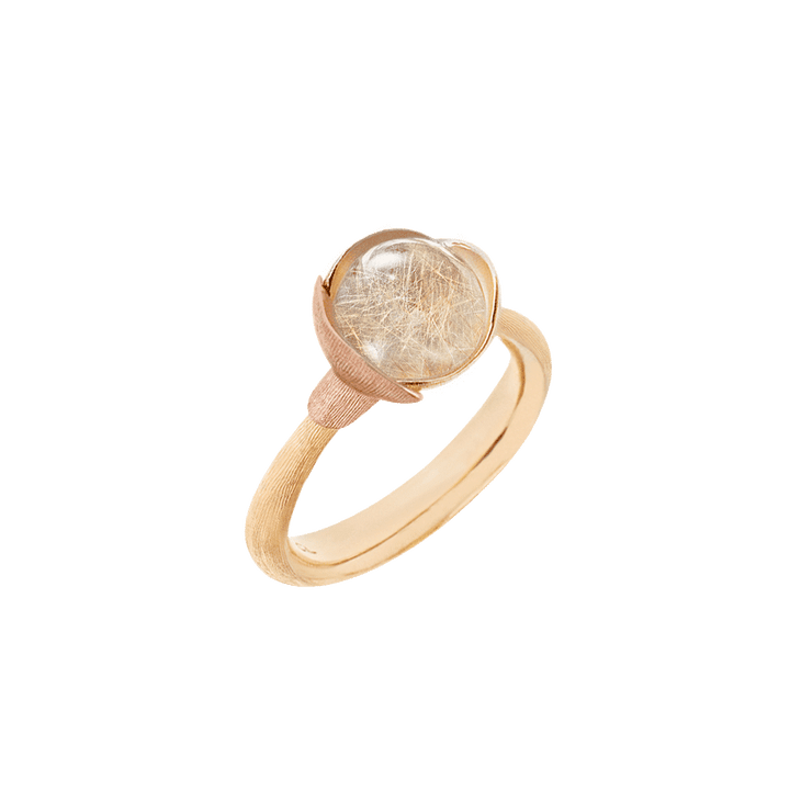 Lotus 1 18K Gold Ring w. Quartz