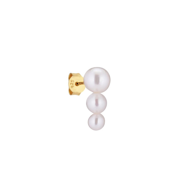 Oceana 18K Gold Plated Stud w. White Pearls