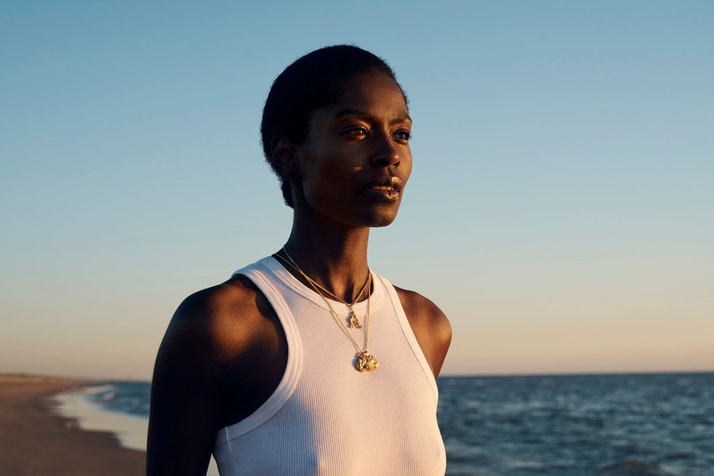 Der Perlenbrief Gold plattierte Anhänger w. Perle