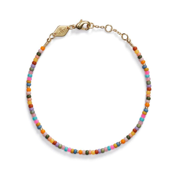 Tutti Colori Gold Plated Bracelet w. Mixed coloured Beads
