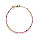 Monte Carlo Gold Plated Bracelet w. Mixed coloured Beads