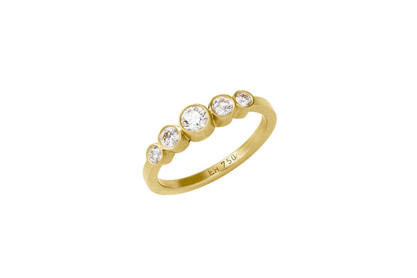 Stella bold 18K Guld Ring m. Diamant