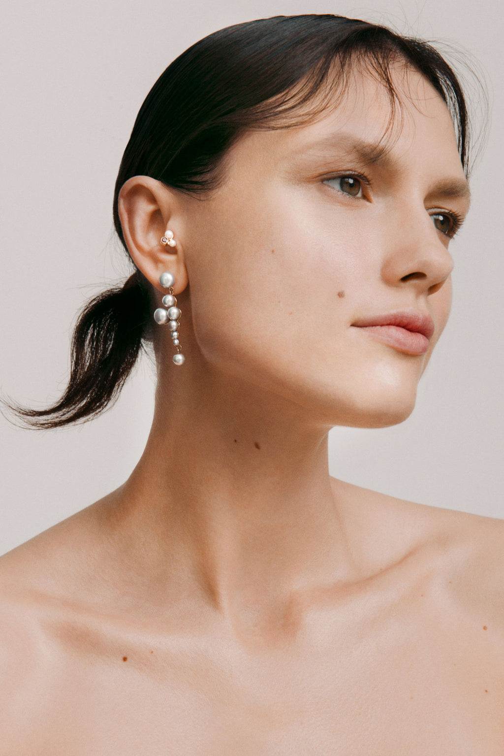 Maria 02 9K Gold Stud w. Ruby