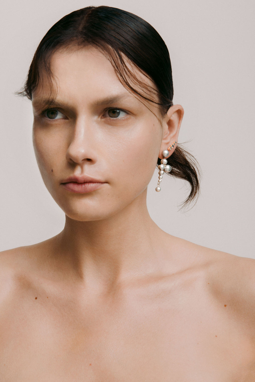 Leah 02 9K Gold Earrings w. Pearls