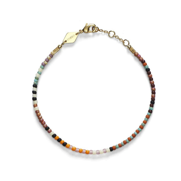 Maya Gold Plated Bracelet w. Mixed coloured Beads