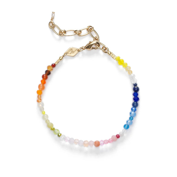 Gilli Gold Plated Bracelet w. Mixed coloured Beads