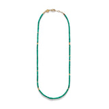 Sun Stalker Gold Plated Necklace w. Green Oasis Beads