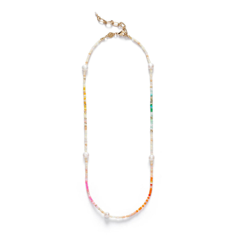 Rainbow Nomad Halskette I Vergoldet I Multicolor Schmuckperlen & Perlen