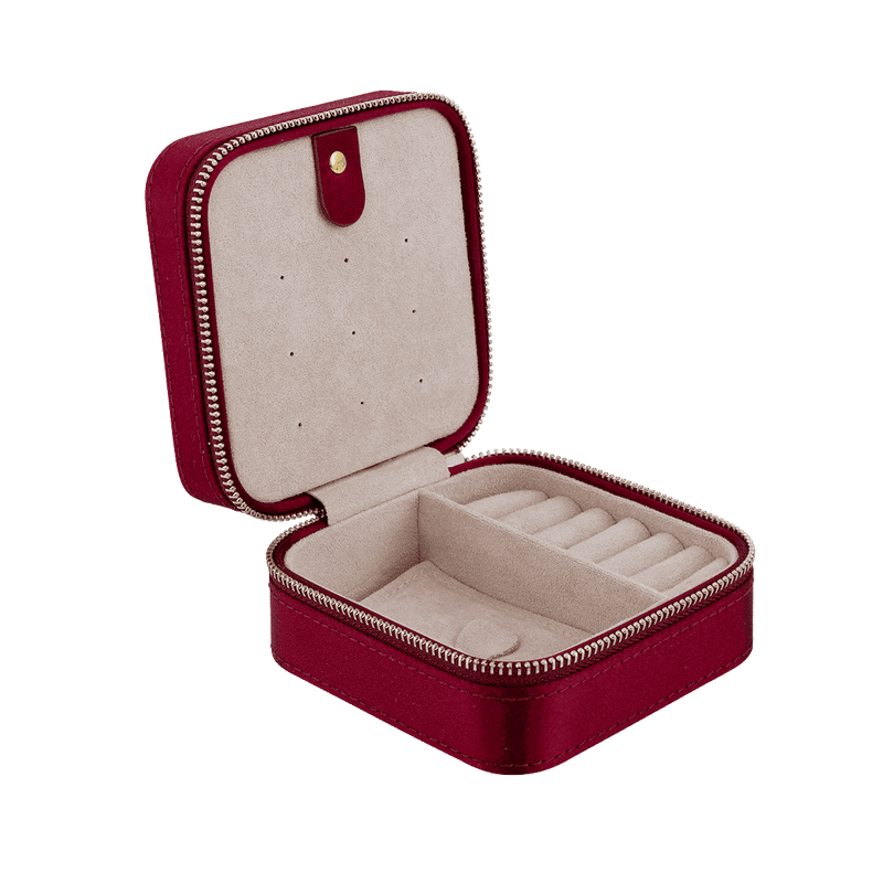 Silk Burgundy Jewellery box