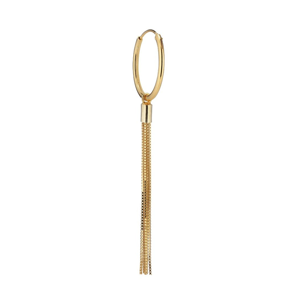 Tassel 18K Gold Plated Hoop