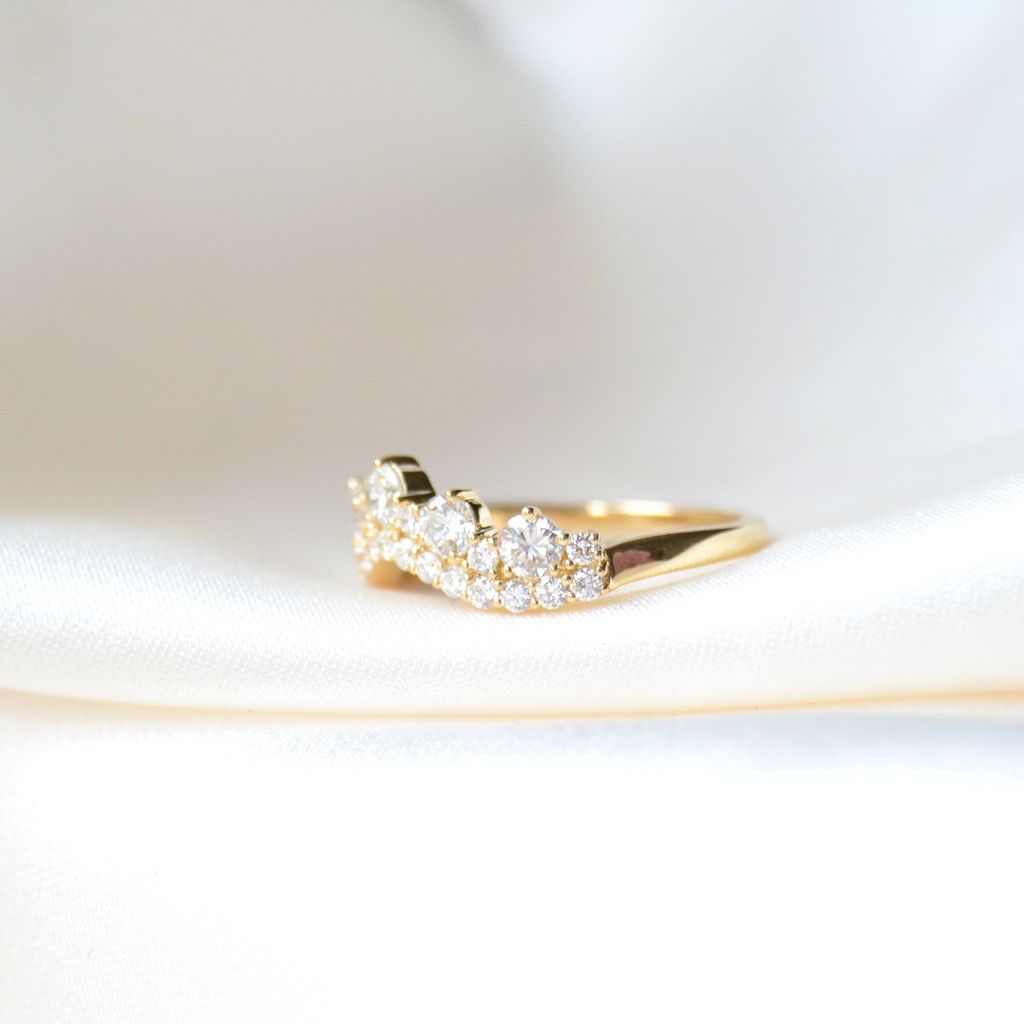 Josephine 14K Gold Ring w. Diamonds