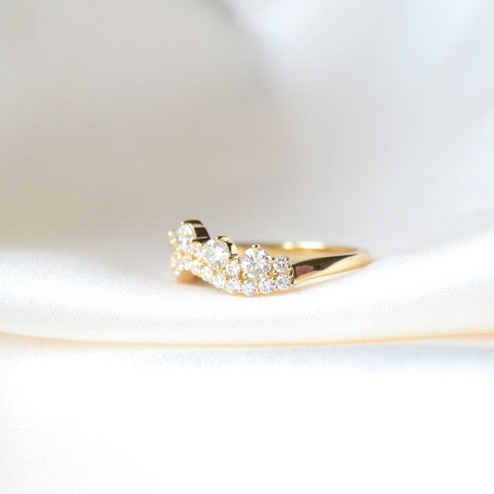 Josephine 14K Gold Ring w. Diamonds