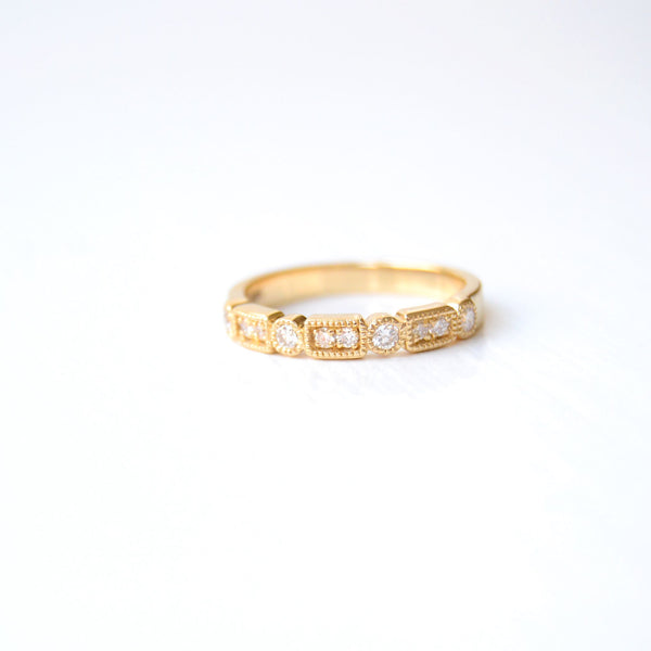Trine Ji 14K Guld Ring m. Diamanter