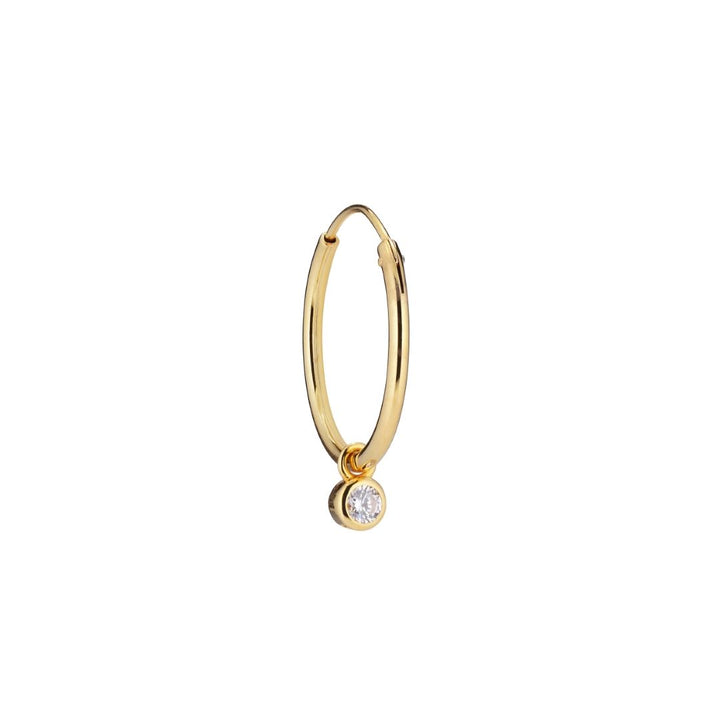 Golden Hour 18K Forgyldt Hoop m. Hvid Zirconia