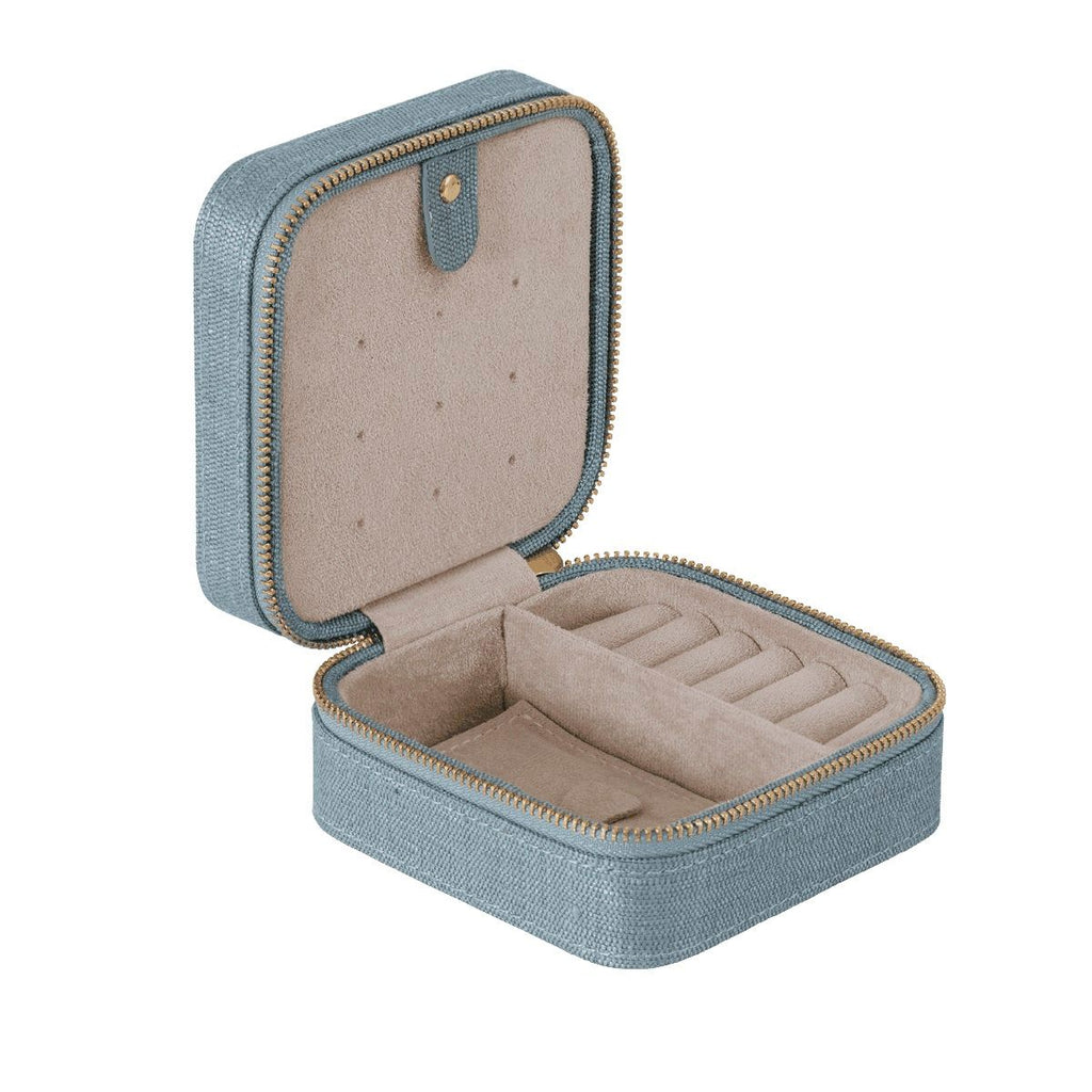 Raw Silk Blue Jewellery box