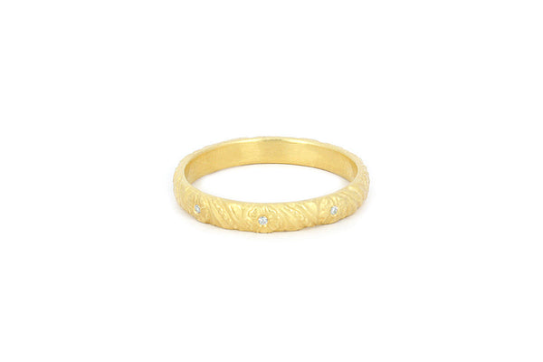 Secret Garden Womens 18K Gold Ring w. Diamonds