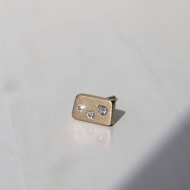 Hidden Gems Diamond Stud Earring