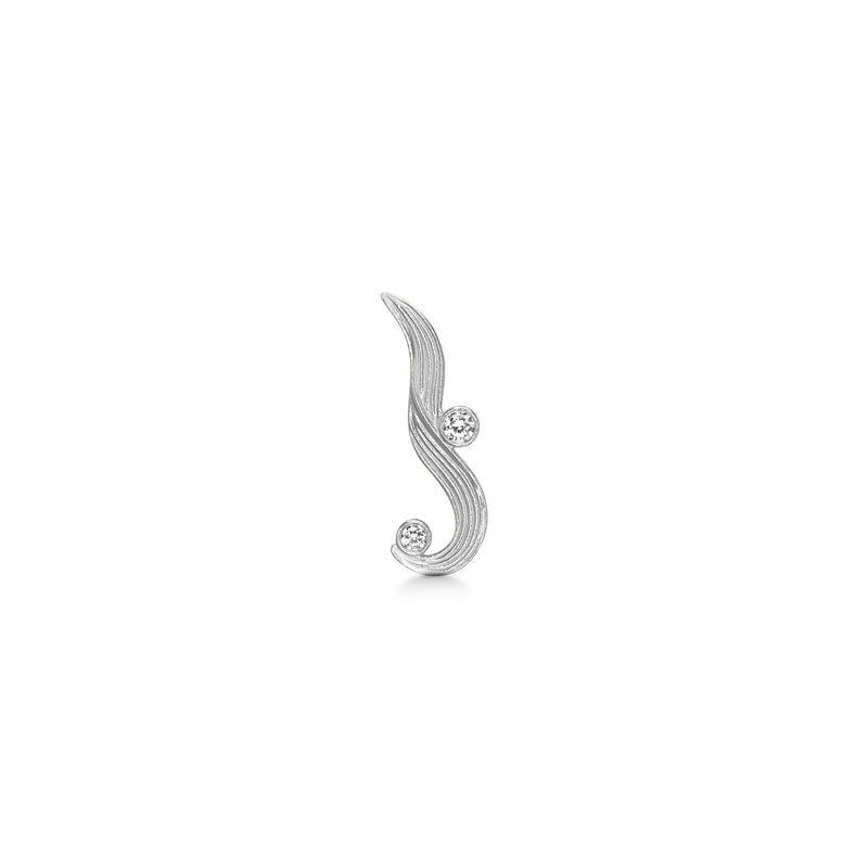 The Darning Needle Ohrring aus Silber I Weißer Zirkon