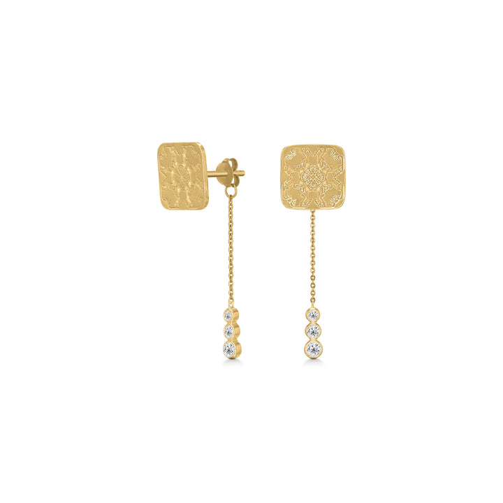 The Wild Swans Gold Plated Earrings