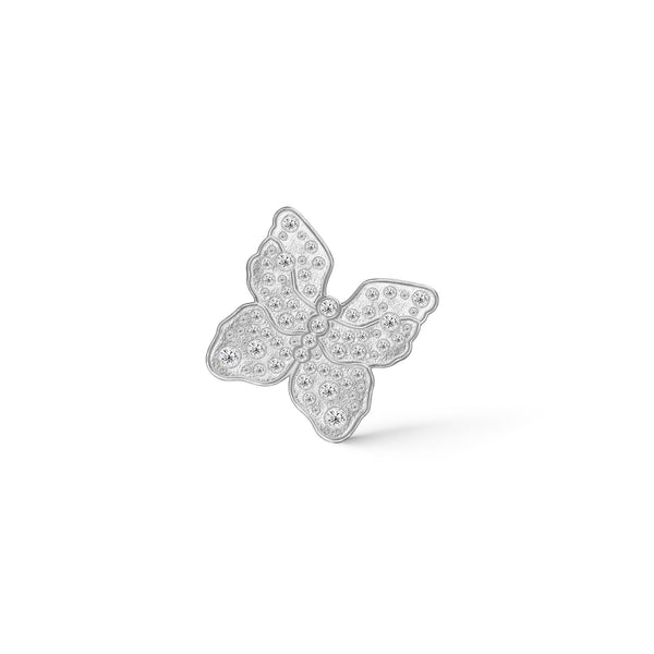 The Butterfly Ohrring aus Silber I Weißer Zirkon
