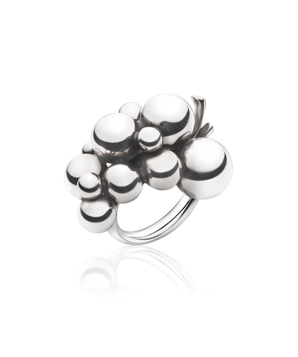 Large Moonlight Grapes Silver Ring