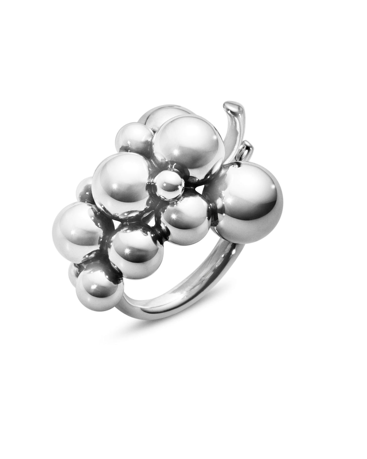 Medium Moonlight Grapes Silver Ring