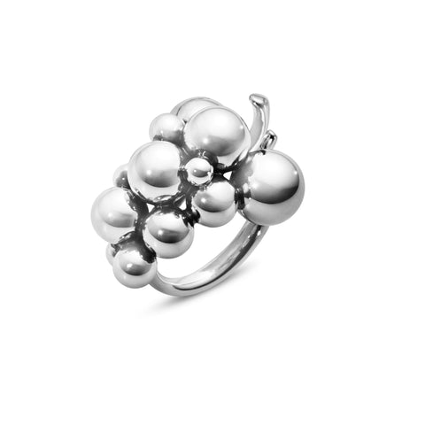Georg Jensen Medium Moonlight Grapes Silver Ring The Jewellery Room