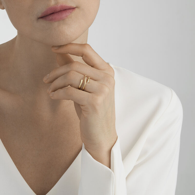 Magic Goldring aus 18K I 2 Diamanten