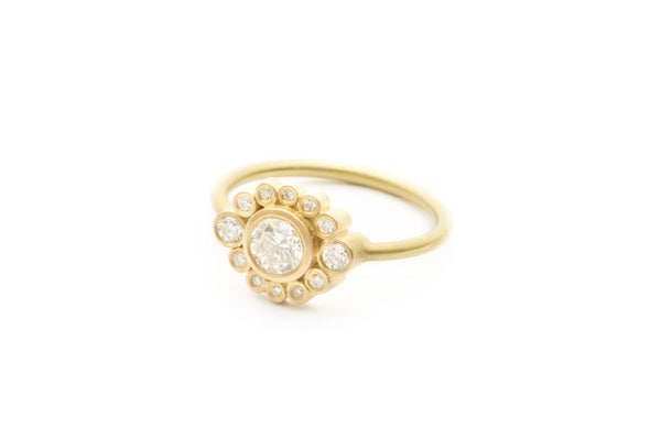 Belle de Nuit 18K Guld Ring m. Diamant
