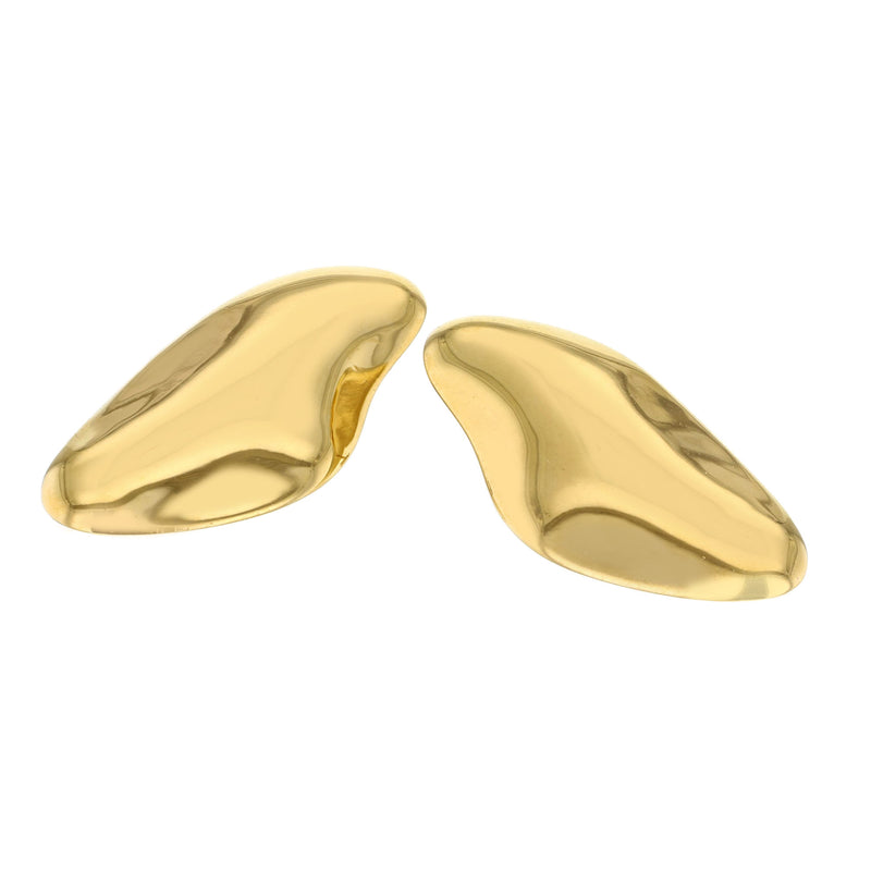 Rock Fragment Gold Plated Earrings