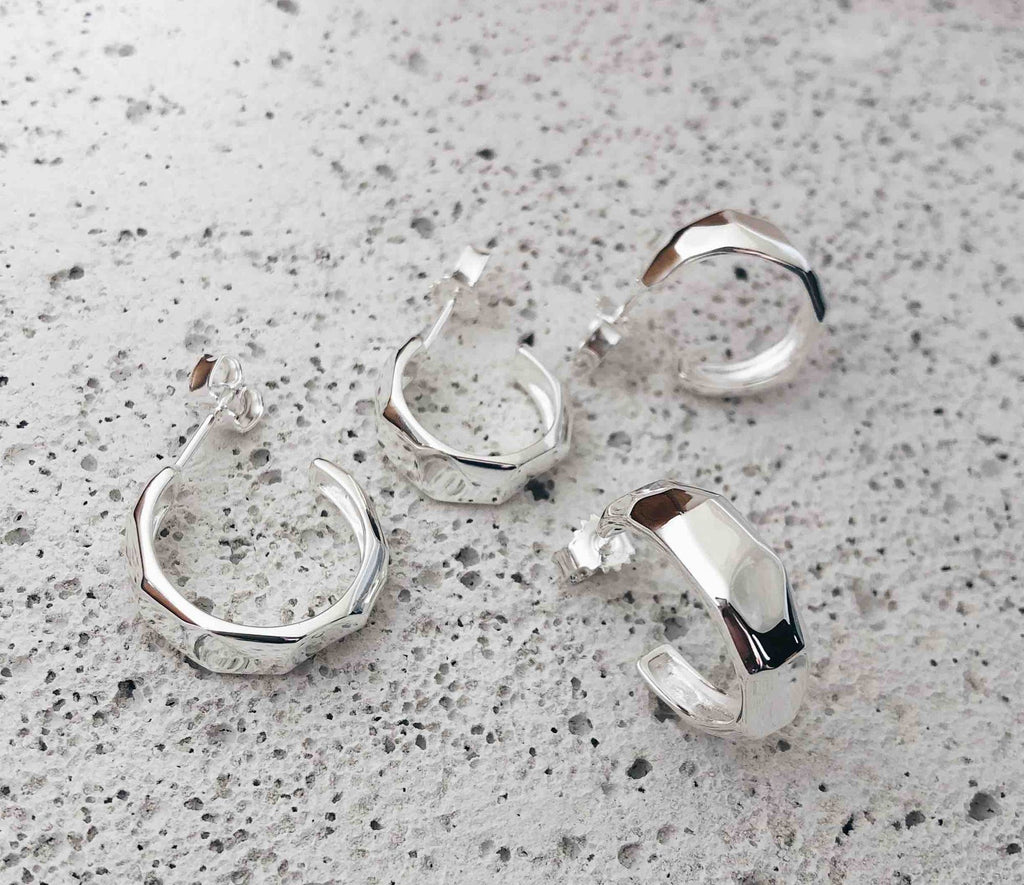 Picasso Silver Hoops