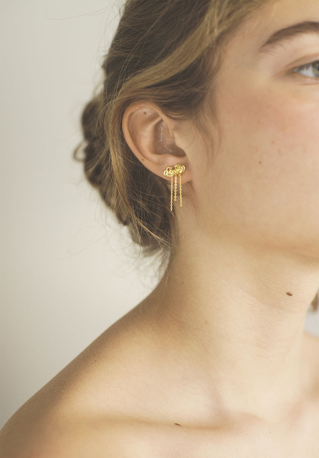 Chrysanthemum Gold Plated Studs