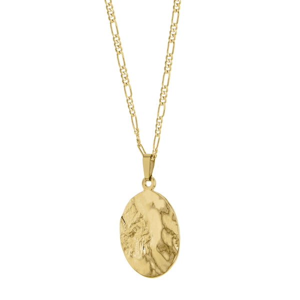 Impact Cratering Gold Plated Necklace