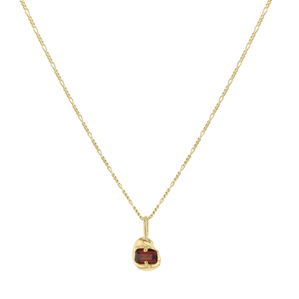 Vital Gold Plated Necklace w. Red Zirconia