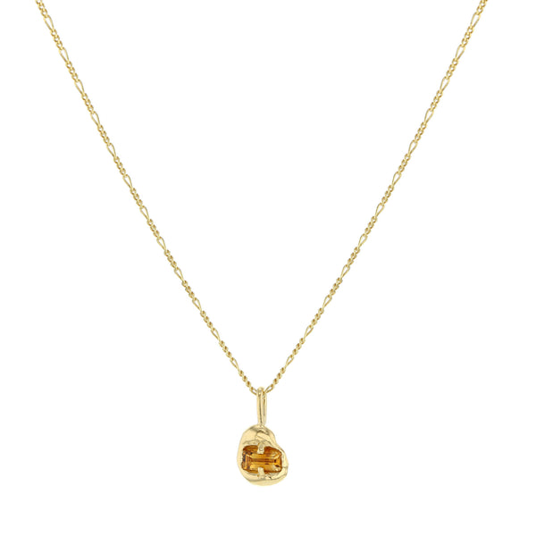 Vital Gold Plated Necklace w. Orange Zirconia