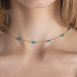 Fiji 18K Gold Plated Necklace w. Turquoise