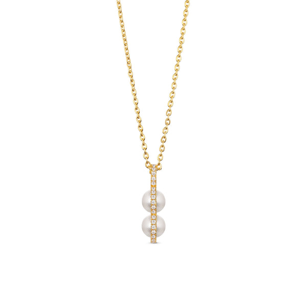 Bahati Gold Plated Necklace w. Zirconia