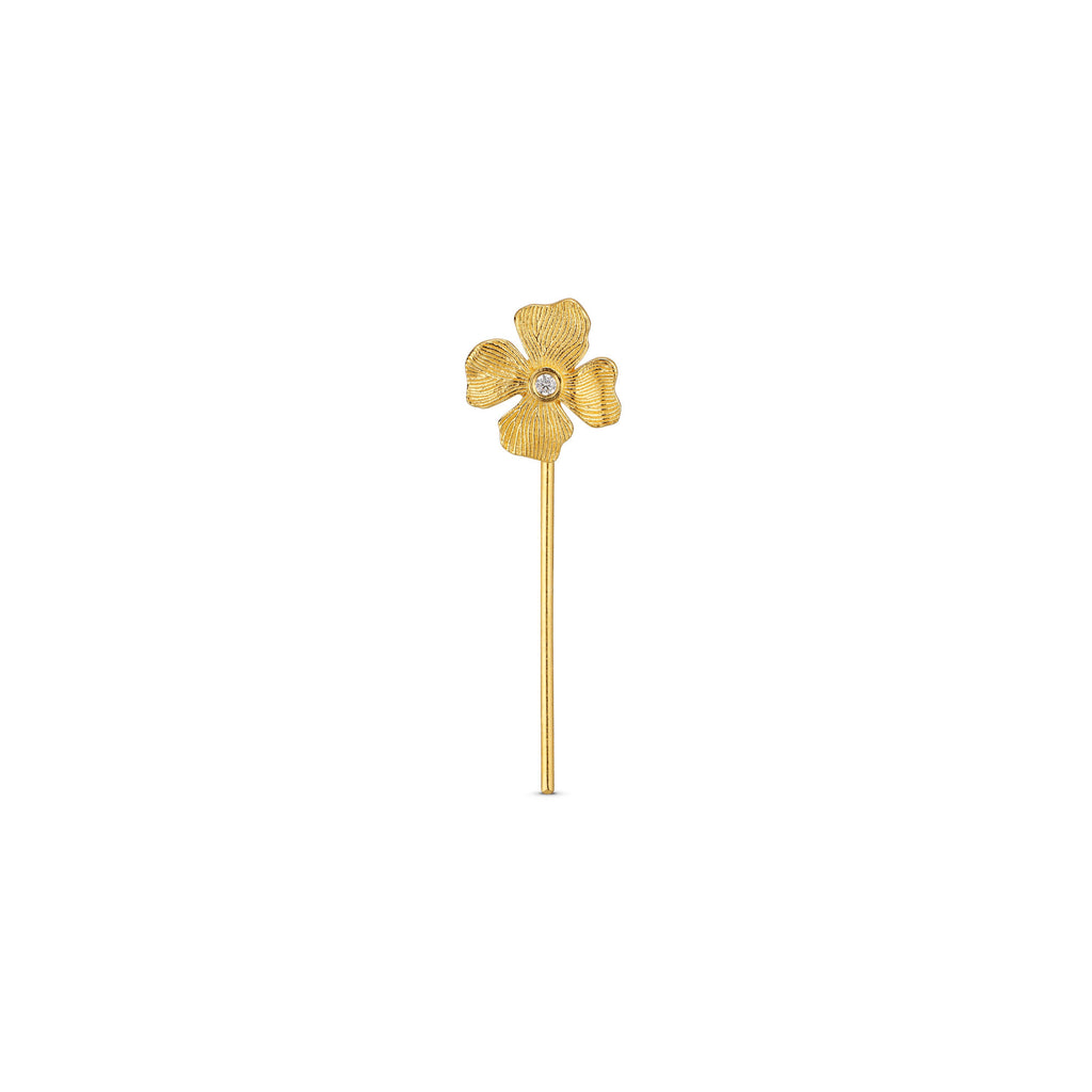 Furaha Gold Plated Earring w. White Zirconia