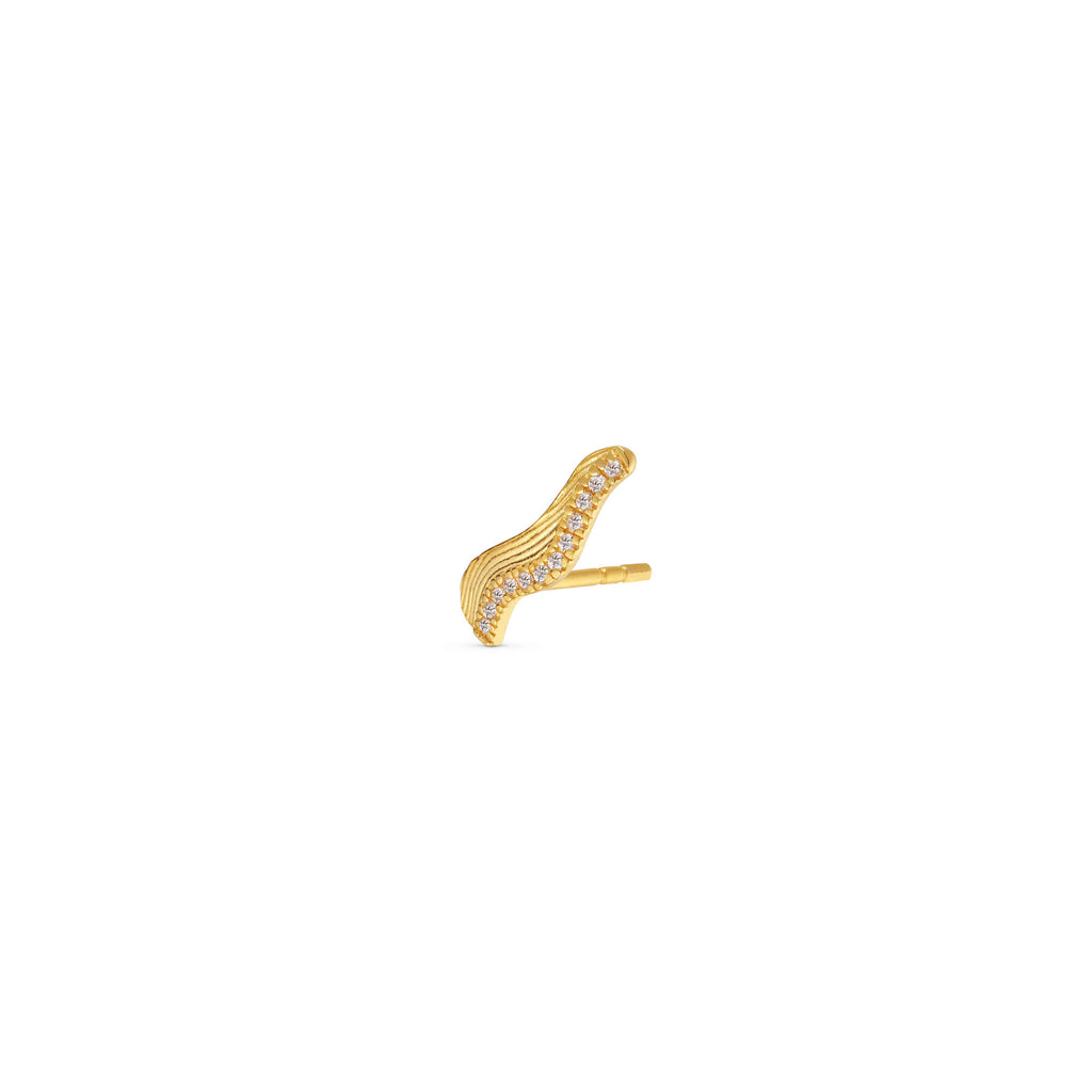 Utulivu Gold Plated Earring w. Zirconia