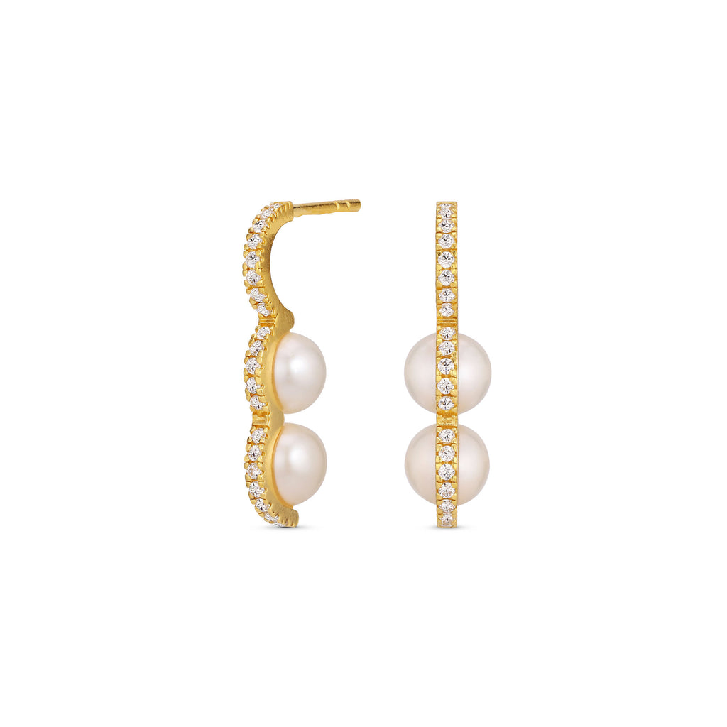 Bahati Gold Plated Earring w. Zirconia