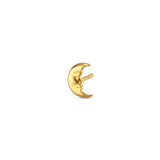New Moon Gold Plated Stud