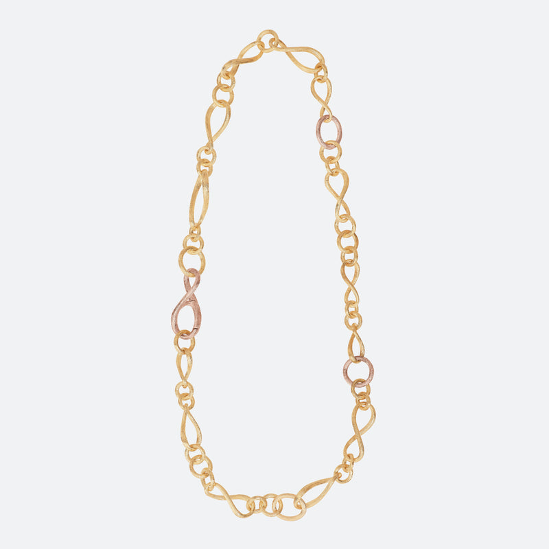 Love kleine Halskette aus 18K Gold & Rosegold