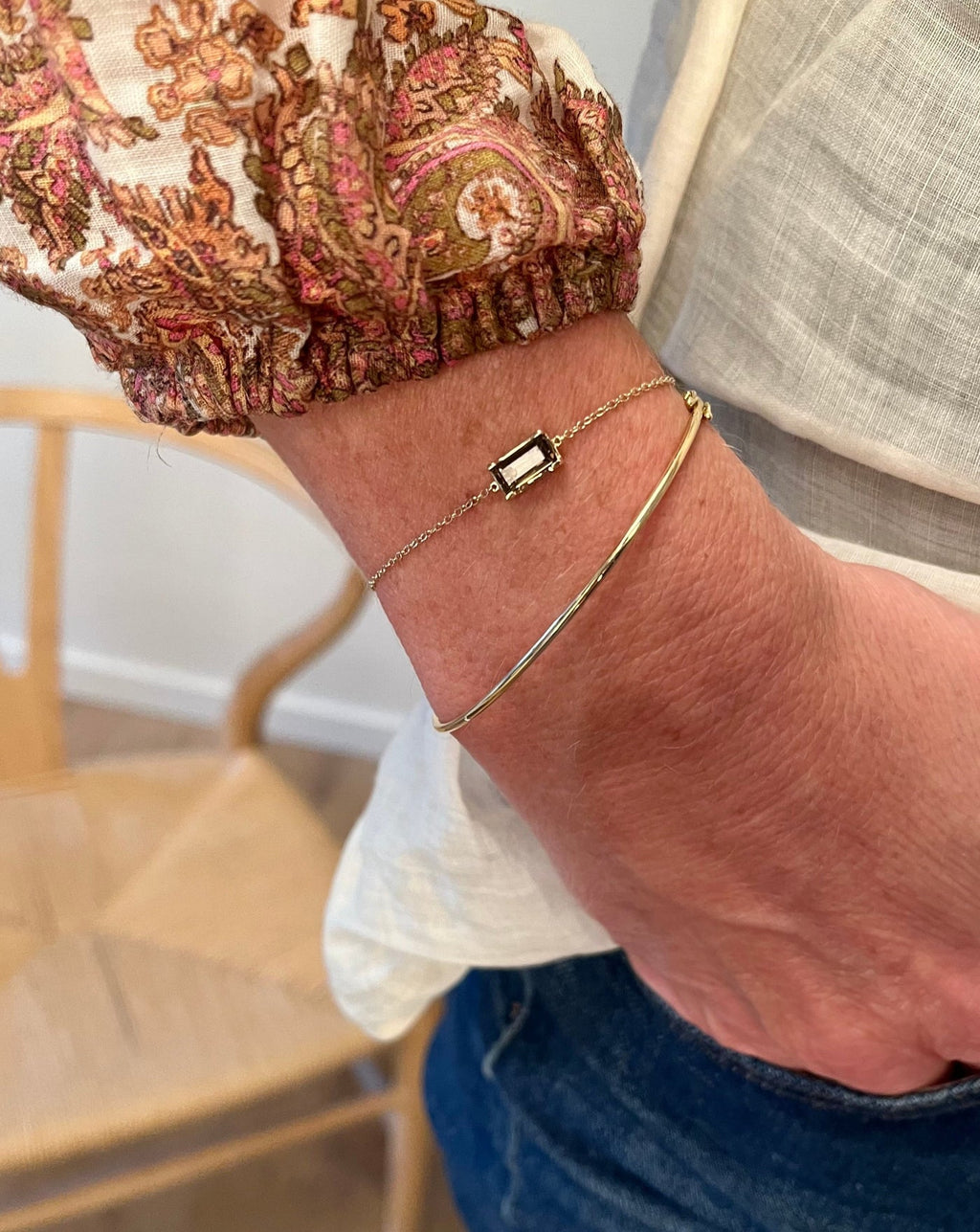 Nord Purity 18K Gold Bracelet w. Quartz & Diamond