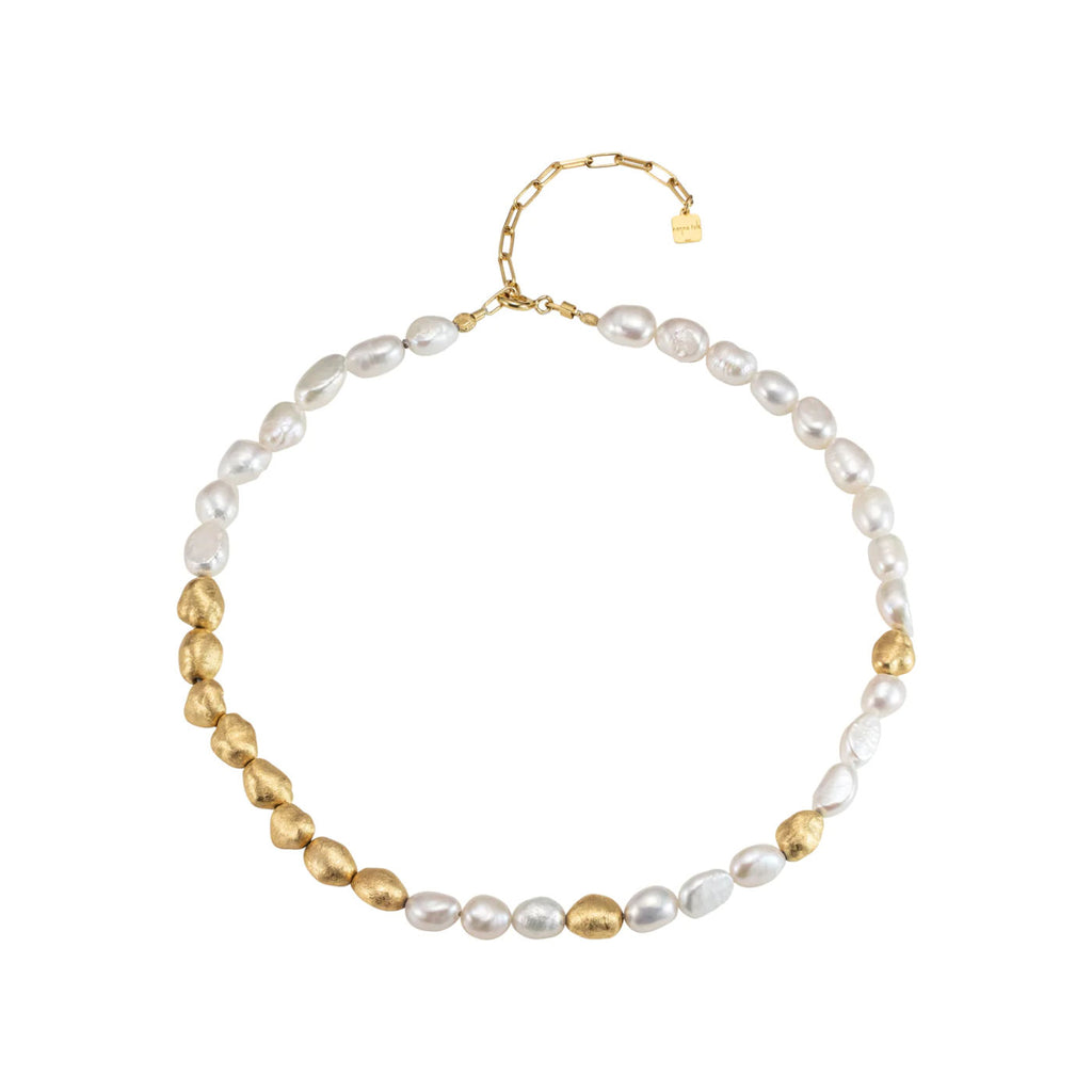 Collar Wilma 18K Gold Plated Necklace w. Pearls