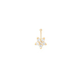 Small Shooting Stars 18K Gold Earring-pendant w. Diamonds