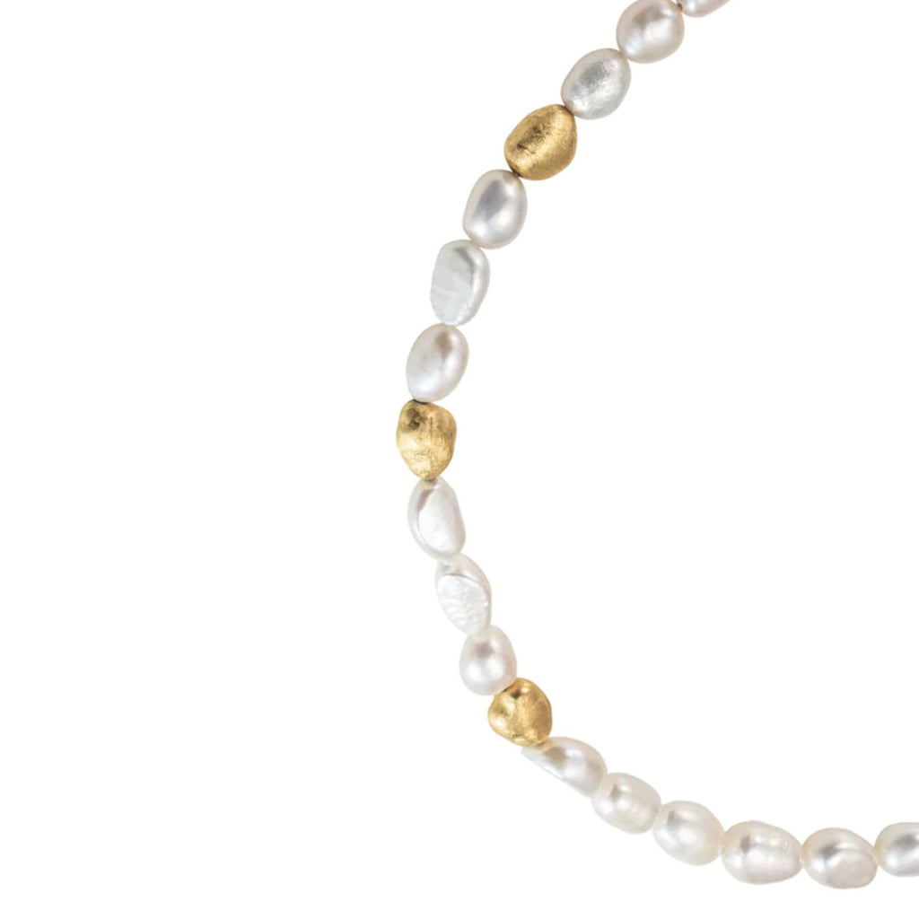 Collar Wilma 18K Gold Plated Necklace w. Pearls