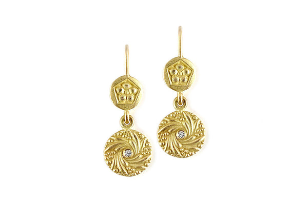 Liaisons 28 cm 18K Gold Earrings w. Diamond