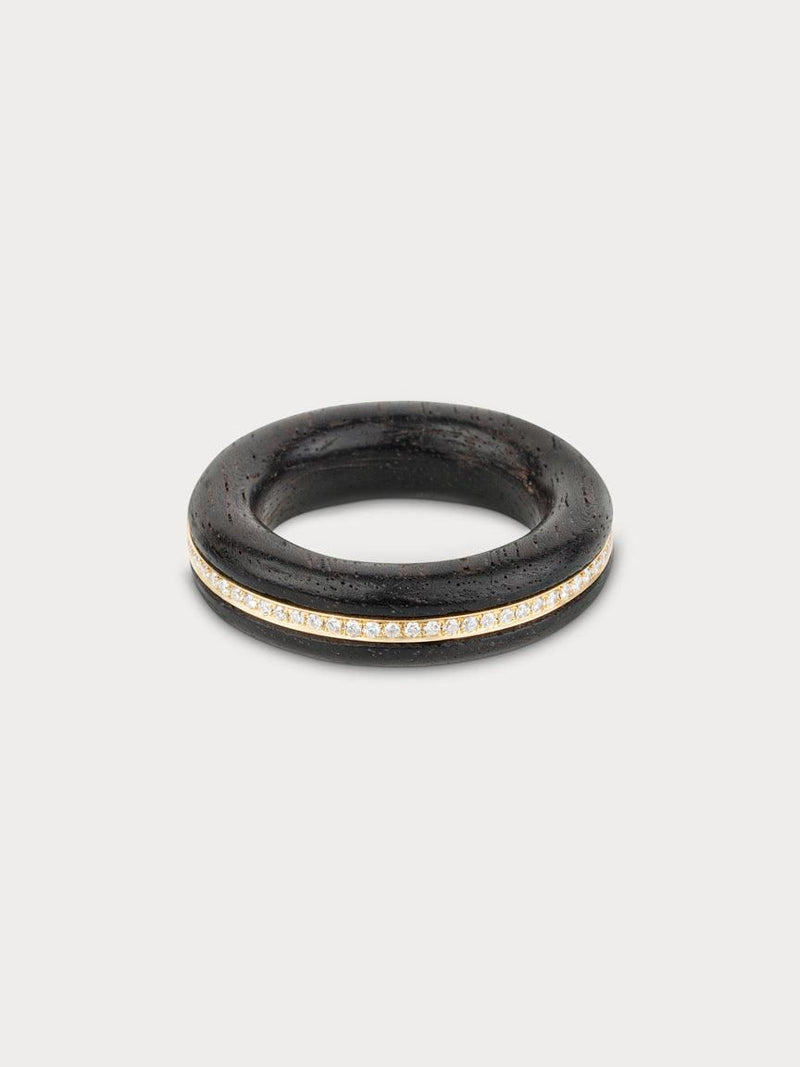 Ebony Linings Ring (Made to Order)